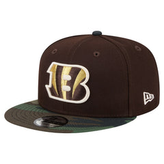 Cincinnati Bengals Adult Burnt Wood Camo 9FIFTY Snapback Hat Dark Brown