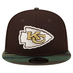 Kansas City Chiefs Adult Burnt Wood Camo 9FIFTY Snapback Hat Dark Brown