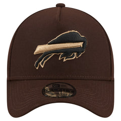 Buffalo Bills New Era Burnt Wood A-Frame 9FORTY Adjustable Hat Dark Brown