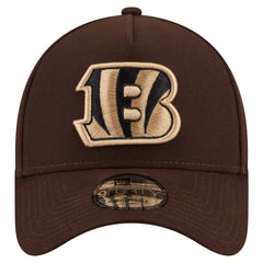 Cincinnati Bengals New Era Burnt Wood A-Frame 9FORTY Adjustable Hat Dark Brown