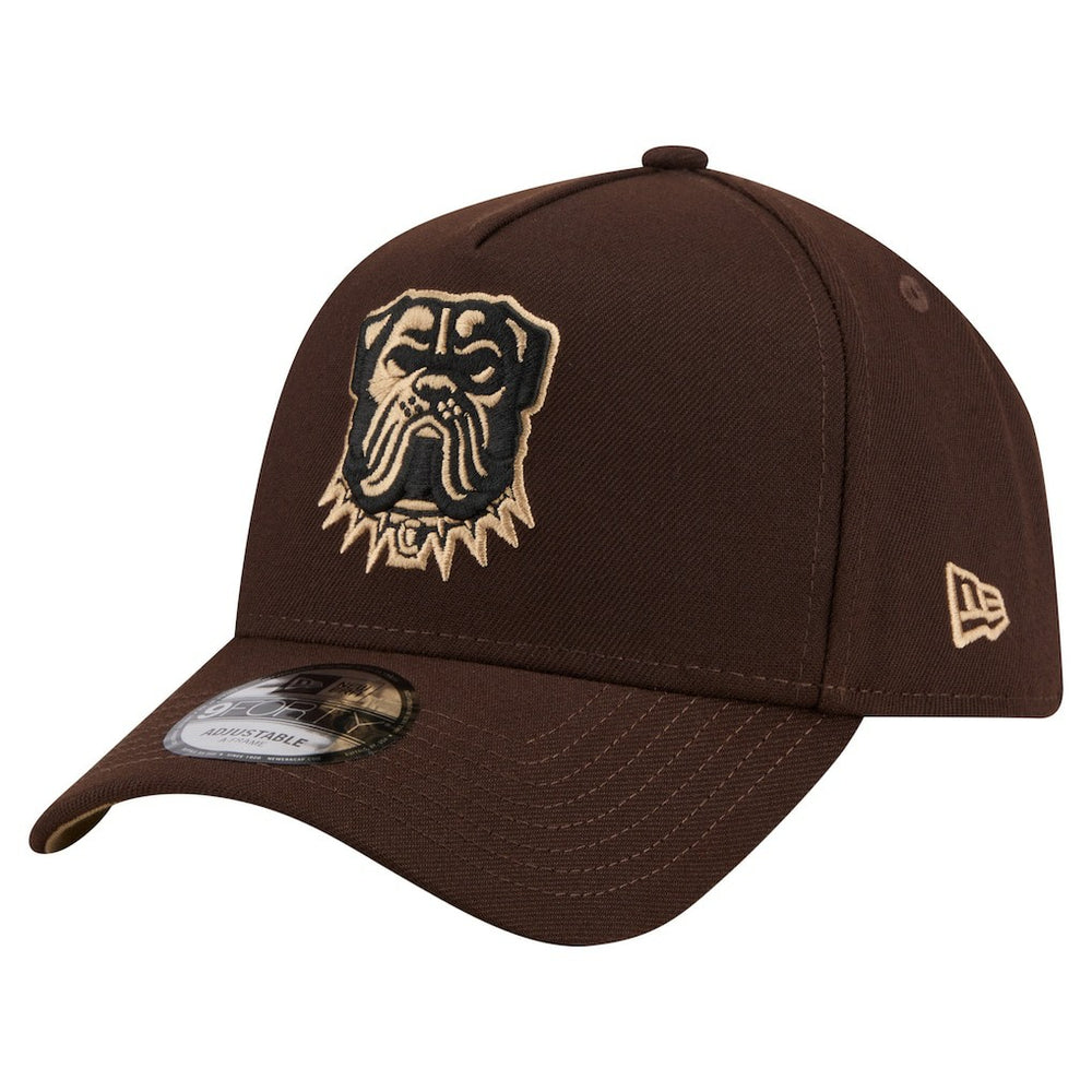 Cleveland Browns New Era Burnt Wood A-Frame 9FORTY Adjustable Hat Dark Brown