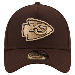 Kansas City Chiefs New Era Burnt Wood A-Frame 9FORTY Adjustable Hat Dark Brown