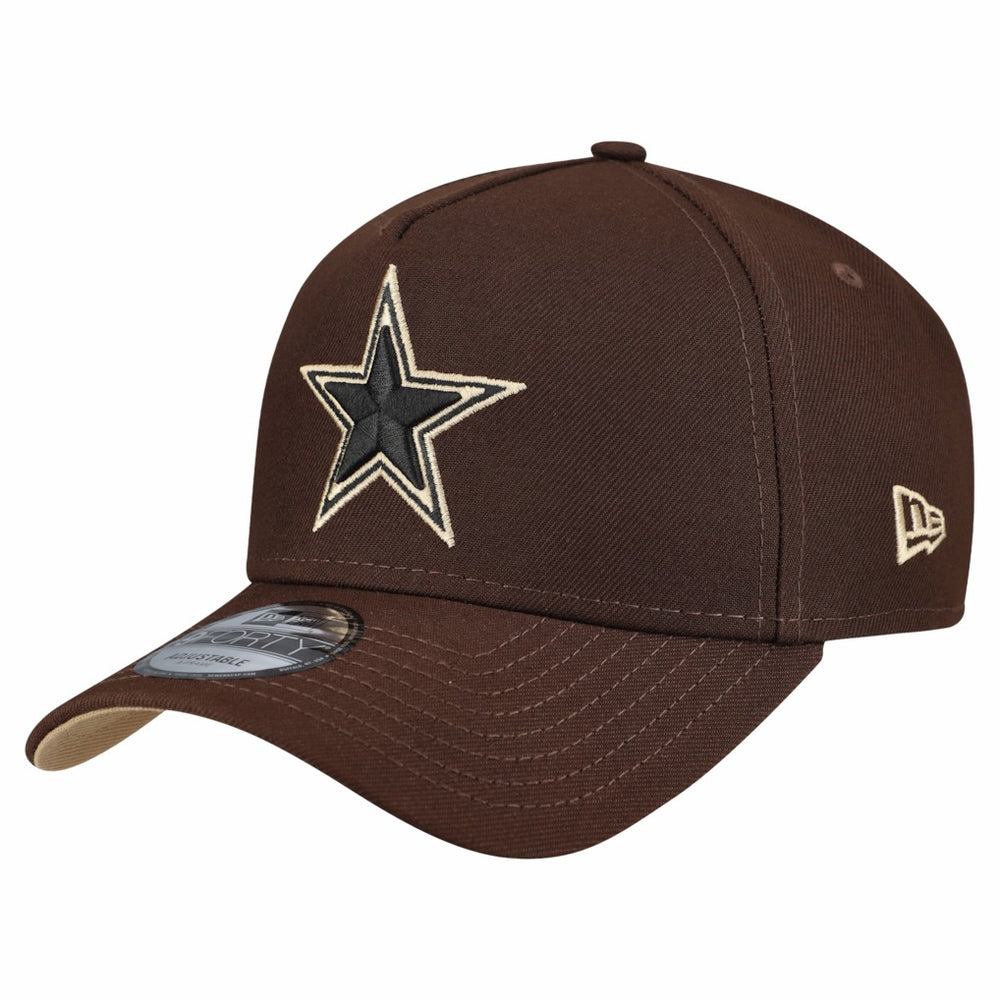 Dallas Cowboys New Era Burnt Wood A-Frame 9FORTY Adjustable Hat Dark Brown
