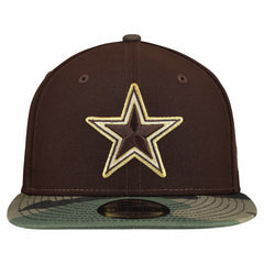 Dallas Cowboys Adult Burnt Wood Camo 9FIFTY Snapback Hat Dark Brown