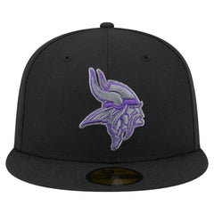 Minnesota Vikings New Era Color Pop 59FIFTY Fitted Hat Black