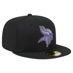 Minnesota Vikings New Era Color Pop 59FIFTY Fitted Hat Black