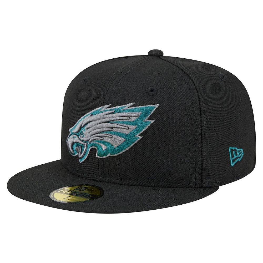 Philadelphia Eagles New Era Color Pop 59FIFTY Fitted Hat Black