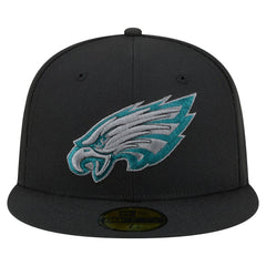 Philadelphia Eagles New Era Color Pop 59FIFTY Fitted Hat Black
