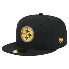 Pittsburgh Steelers New Era Color Pop 59FIFTY Fitted Hat Black