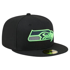 Seattle Seahawks New Era Color Pop 59FIFTY Fitted Hat Black