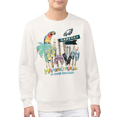 Philadelphia Eagles Margaritaville Gameday Party Fleece Sweatshirt Cream