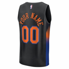 NBA New York Knicks Fastbreak Custom Jersey - Statement Edition - Black