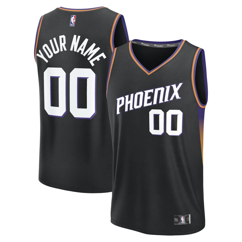 NBA Phoenix Suns Fastbreak Custom Jersey - Statement Edition - Black