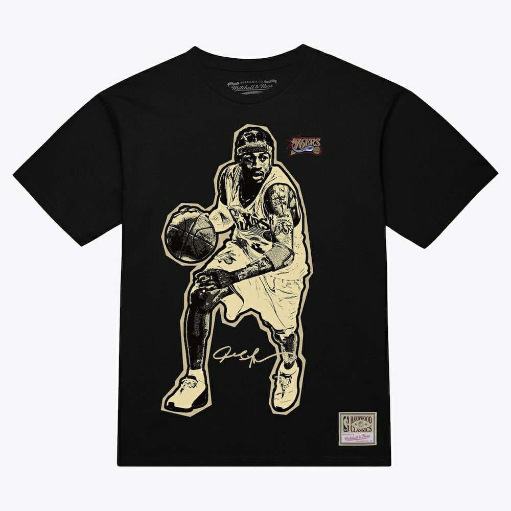 Allen Iverson Philadelphia 76ers Unisex Blockbuster Player Graphic T-Shirt Black