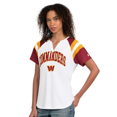 Washington Commanders Starter Women's Game On Notch Neck T-Shirt White