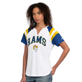 Los Angeles Rams Starter Women's Game On Notch Neck T-Shirt White