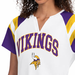 Minnesota Vikings Starter Women's Game On Notch Neck T-Shirt White