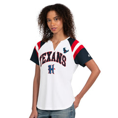 Houston Texans Starter Women's Game On Notch Neck T-Shirt White