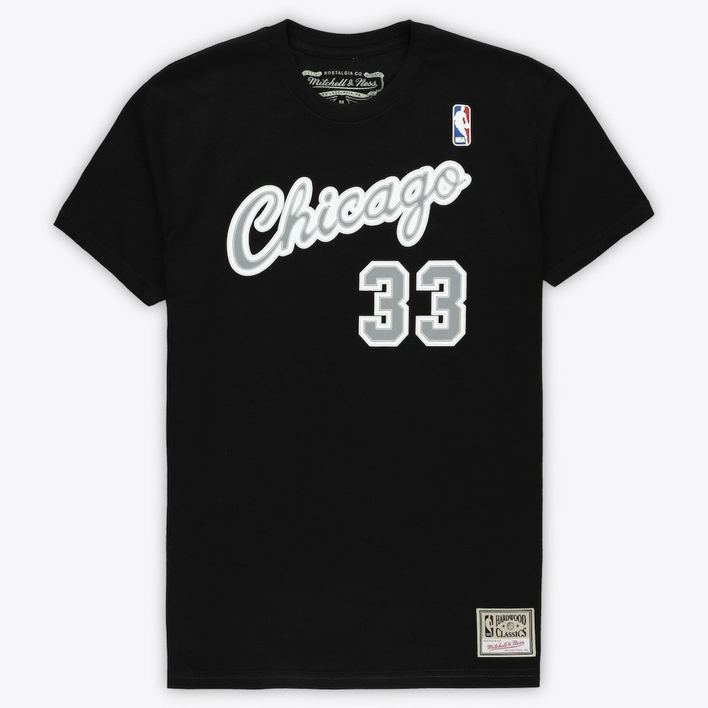 Scottie Pippen Chicago Bulls Unisex Hardwood Classics Reload 3.0 T-Shirt Black