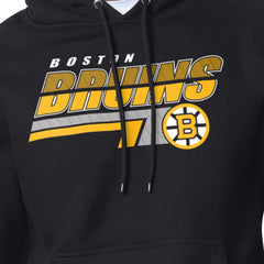 NHL Boston Bruins Starter Logo Push Fleece Hoodie - Black