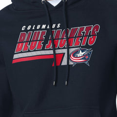 NHL Columbus Blue Jackets Starter Logo Push Fleece Hoodie - Navy