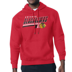 NHL Chicago Blackhawks Starter Logo Push Fleece Hoodie - Red
