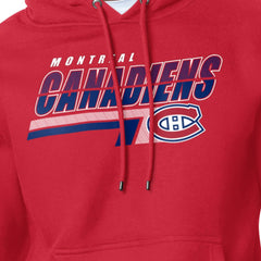 NHL Montreal Canadiens Starter Logo Push Fleece Hoodie - Red
