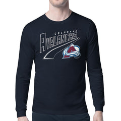 NHL Colorado Avalanche Starter Modern Tailsweep Long Sleeve T-Shirt - Navy
