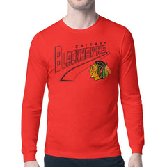 NHL Chicago Blackhawks Starter Modern Tailsweep Long Sleeve T-Shirt - Red