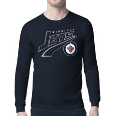 NHL Winnipeg Jets Starter Modern Tailsweep Long Sleeve T-Shirt - Navy
