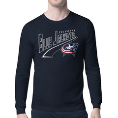 NHL Columbus Blue Jackets Starter Modern Tailsweep Long Sleeve T-Shirt - Navy
