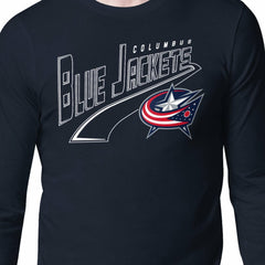 NHL Columbus Blue Jackets Starter Modern Tailsweep Long Sleeve T-Shirt - Navy