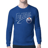 NHL Edmonton Oilers Starter Modern Tailsweep Long Sleeve T-Shirt - Royal