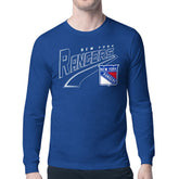 NHL New York Rangers Starter Modern Tailsweep Long Sleeve T-Shirt - Blue