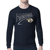 NHL Nashville Predators Starter Modern Tailsweep Long Sleeve T-Shirt - Navy