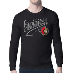 NHL Ottawa Senators Starter Modern Tailsweep Long Sleeve T-Shirt - Black