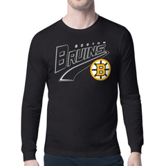 NHL Boston Bruins Starter Modern Tailsweep Long Sleeve T-Shirt - Black