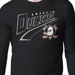 NHL Anaheim Ducks Starter Modern Tailsweep Long Sleeve T-Shirt - Black