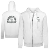 Colorado Rockies Levelwear Podium Chenille Logo Full-Zip Hoodie - White Hoodies