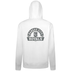Kansas City Royals Levelwear Podium Chenille Logo Full-Zip Hoodie - White Hoodies