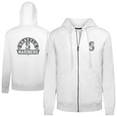 Seattle Mariners Levelwear Podium Banner Arch Full-Zip Hoodie - White Hoodies