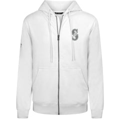 Seattle Mariners Levelwear Podium Banner Arch Full-Zip Hoodie - White Hoodies