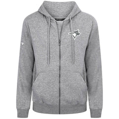 Toronto Blue Jays Levelwear Podium Banner Arch Full-Zip Hoodie - Heather Gray Hoodies