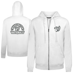 Washington Nationals Levelwear Podium Banner Arch Full-Zip Hoodie - White Hoodies