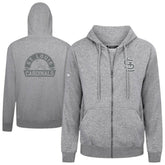 St. Louis Cardinals Levelwear Podium Banner Arch Full-Zip Hoodie - Heather Gray Hoodies