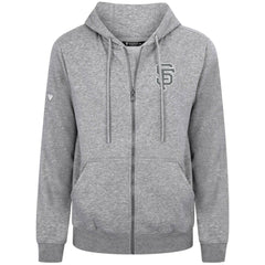 San Francisco Giants Levelwear Podium Banner Arch Full-Zip Hoodie - Heather Gray Hoodies