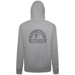 Baltimore Orioles Levelwear Podium Banner Arch Full-Zip Hoodie - Heather Gray Hoodies