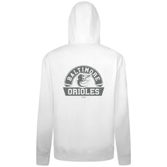 Baltimore Orioles Levelwear Podium Banner Arch Full-Zip Hoodie - White Hoodies