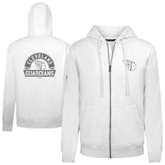 Cleveland Guardians Levelwear Podium Banner Arch Full-Zip Hoodie - White Hoodies