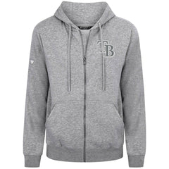 Tampa Bay Rays Levelwear Podium Banner Arch Full-Zip Hoodie - Heather Gray Hoodies